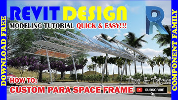 RD036. How to make a Custom Parametric Space Frame with Spider Fittings in Revit.
