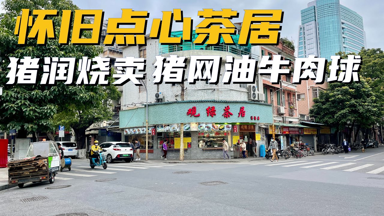 【广州漫步粤菜美食】观绿路的怀旧茶居｜猪网油牛肉球｜猪润烧卖｜濑粉｜诗书路｜天成路｜状元坊｜Walk in GuangZhou [粤语中文字幕]   [subtitle]