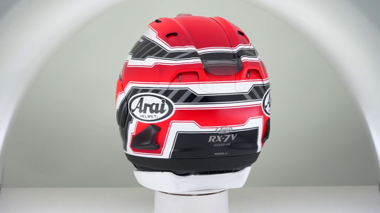 MIZUNO - arai Arai RX-7V Mamola Edge Helmet - YouTube