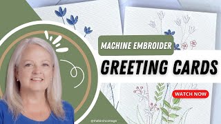 How to make Machine Embroidered Greeting Cards, Handmade Cards, Brother PE770 Embroidery Machine