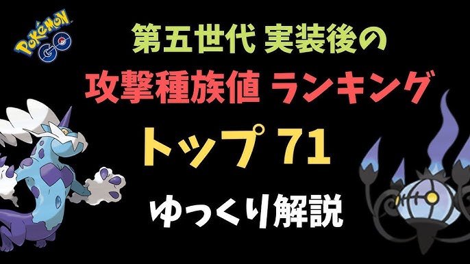 ポケモンgo 第五世代込み でんきタイプのレイドアタッカー ランキング ゆっくり解説 Youtube