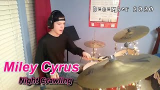 Miley Cyrus (w/Billy Idol) - Night Crawling - drum cover