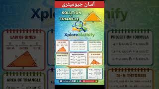 All Solution of Triangle Formulas in 60 Seconds | Law of Sines, Cosines &amp; Trigonometry