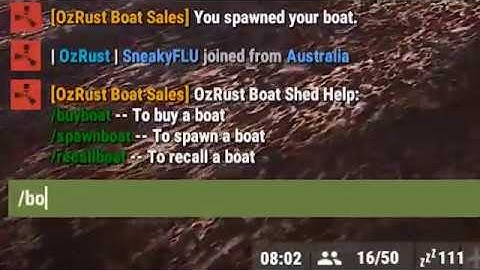 OzRust Tutorial - BoatLicence Plugin