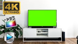 TV Screen In Clean Room - Green Screen Footage Free 4K screenshot 1