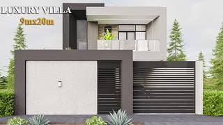 Modern Luxury Villa Design 9m x 20m (30ft x 66ft) | Beautiful 3 Bedrooms House Tour