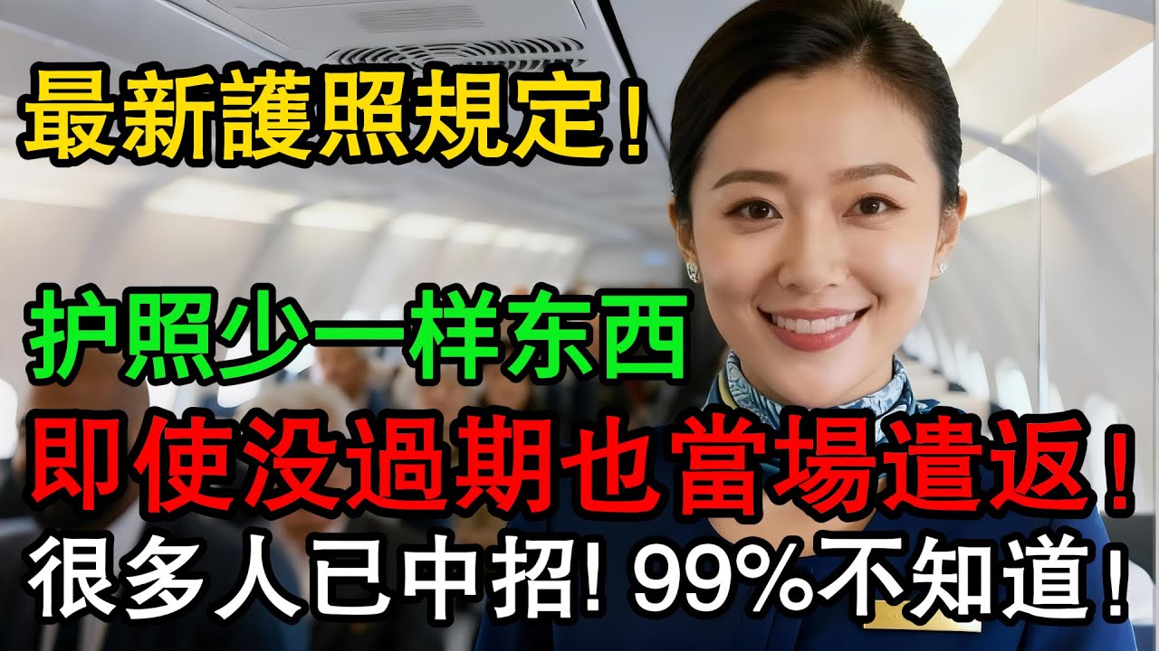 最新護照規定！出國前快檢查，護照少了一樣東西，即使沒過期也當場遣返！很多人已中招！ #生活经验 #科普 #航空旅行 #机场 护照 #出国旅行