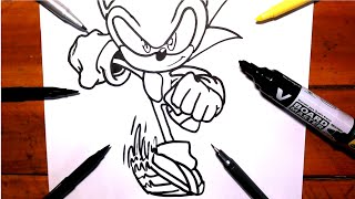 cómo Dibujar el SONIC paso a paso muy fácil cómo Dibujar el SONIC paso a paso muy fácil