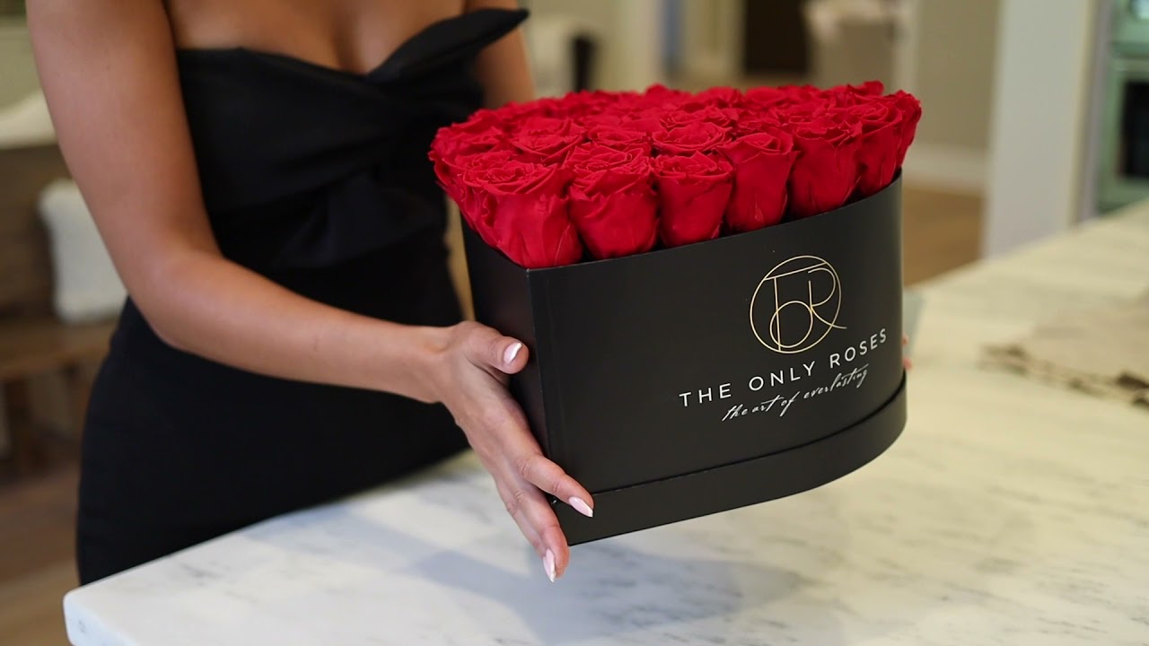 Hat Box Heart Everlasting Preserved Rose | The Only Roses