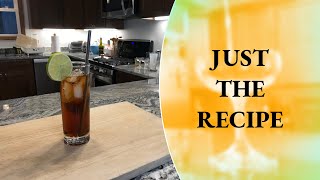 Just the Recipe: Dirty Rum & Cola - How to Make - Rum Cocktail - Cocktails at Home