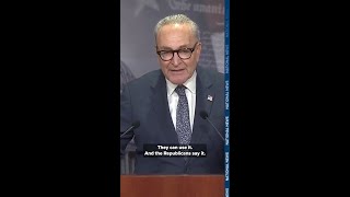 Chuck Schumer says there is no debate that Republicans can continue funding SNAP