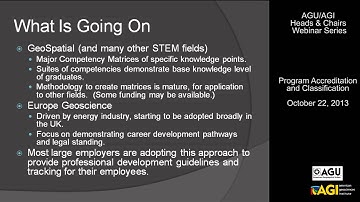 Acceditation/Classification of Geoscience Departments Committee Report - AGU/AGI Heads and Chairs