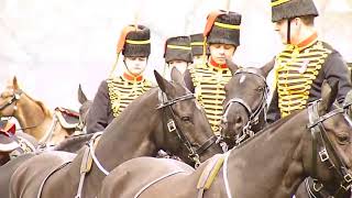 A 41 Gun Salute By The Kings Troop Royal Horse Artillery