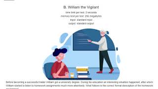 William the Vigilant codeforces deltix round solution