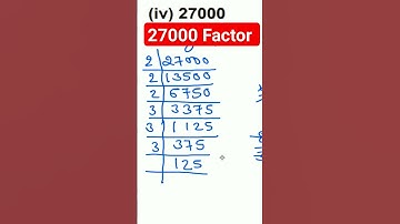 Factor of 27000 #pankajdhakadsir #class8thmaths #basicmath