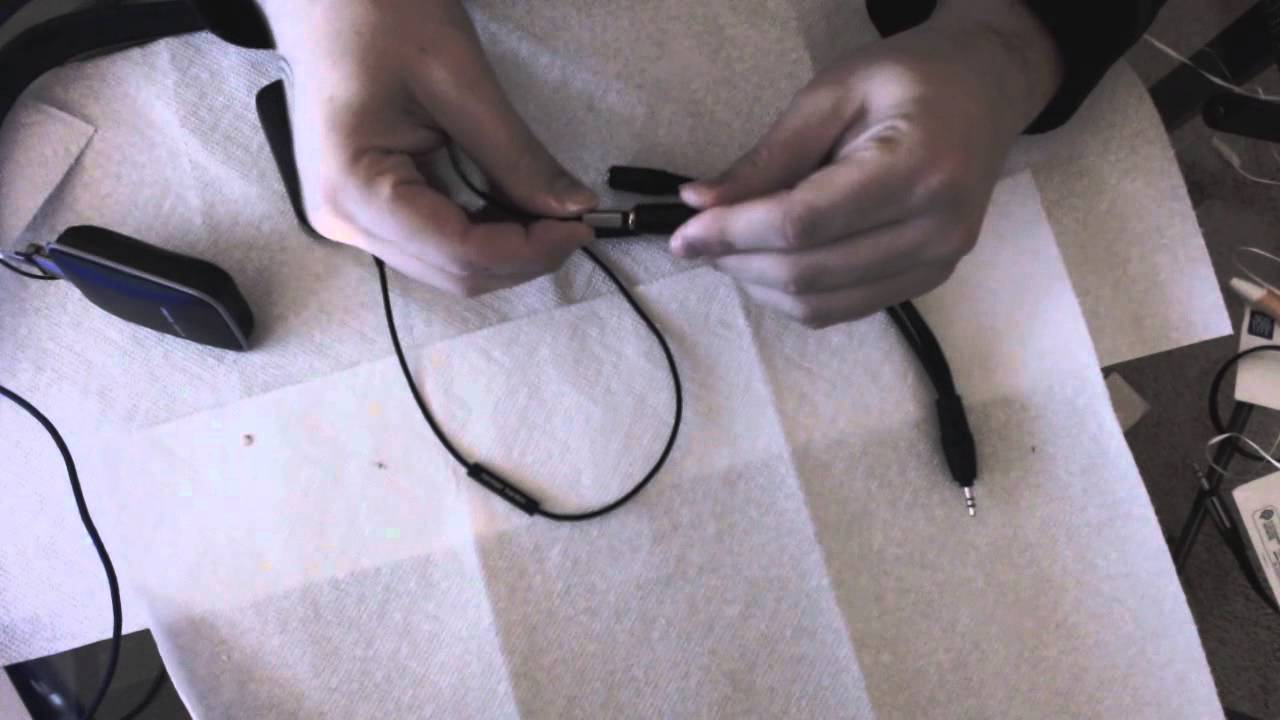 how 2 set up headphone splitter part 1 YouTube