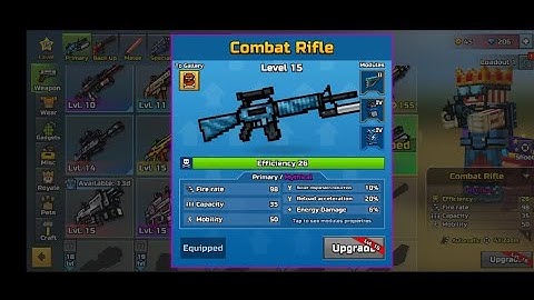Pixel gun3d starter rifle combat rifle weapon mythical upgrade
