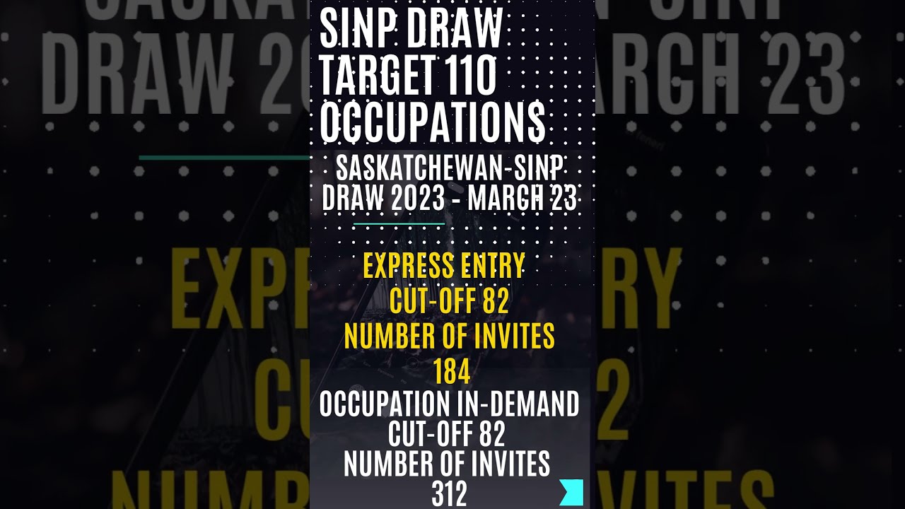 Latest Saskatchewan-SINP Draw 2023, for NOC CODE see description