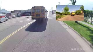 illegal pass + unsignaled pass by monarch bus services and saint paul public schools buses