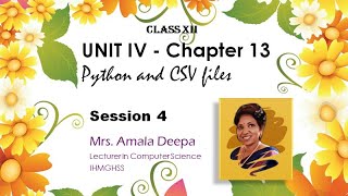 Computer Science-Class XII-Chapter13-Session4