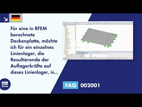 FAQ 002001 | Für eine in RFEM berechnete Deckenplatte, möchte ich für ein einzelnes Linienlager, ...