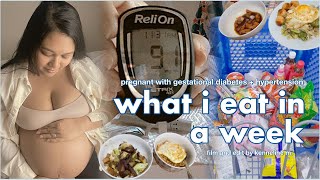 WHAT I EAT (IN A WEEK) AS HIGH RISK PREGNANT WITH GESTATIONAL DIABETES & GESTATIONAL HYPERTENSION 🤰🏻