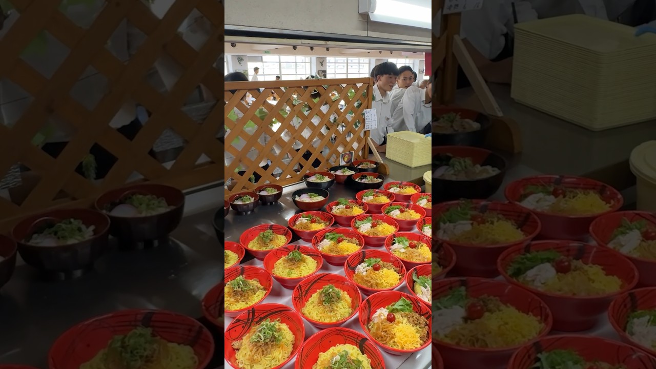 School Girl Volleyball Team Feast like Queens at Japanese High school