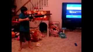 Testing a muzzle flash on my new airsoft sniper