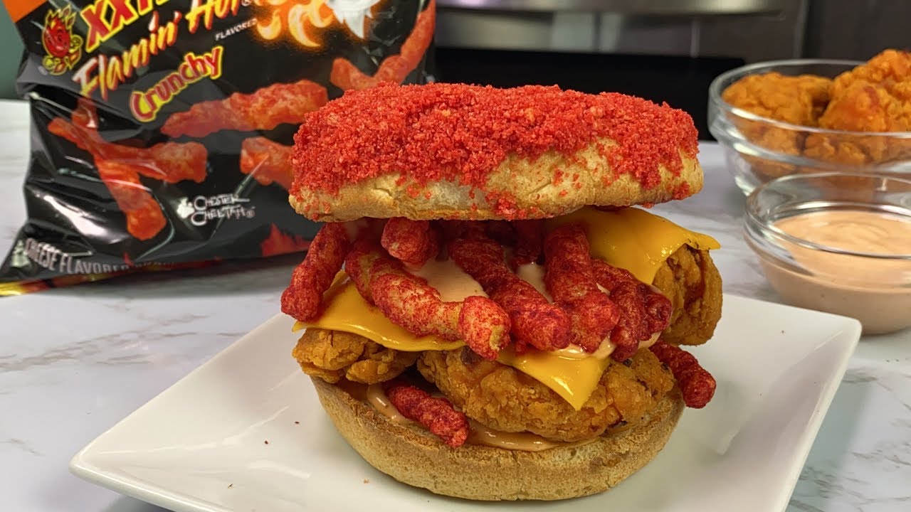 Hot Cheetos Chicken Burger YouTube