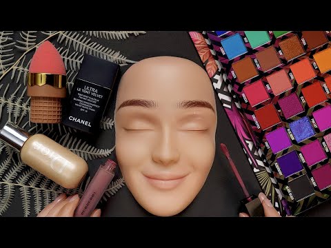 ASMR Sunset Makeup Application on Mannequin - Soft Spoken Make Up ASMR