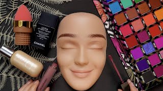 ASMR Sunset Makeup Application on Mannequin - Soft Spoken Make Up ASMR screenshot 3