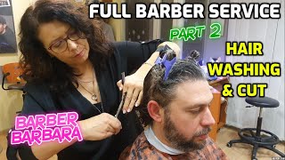 ASMR Barber - Hair washing & cut by female barber #asmr #asmrbarber #italianasmrstyle #femalebarber