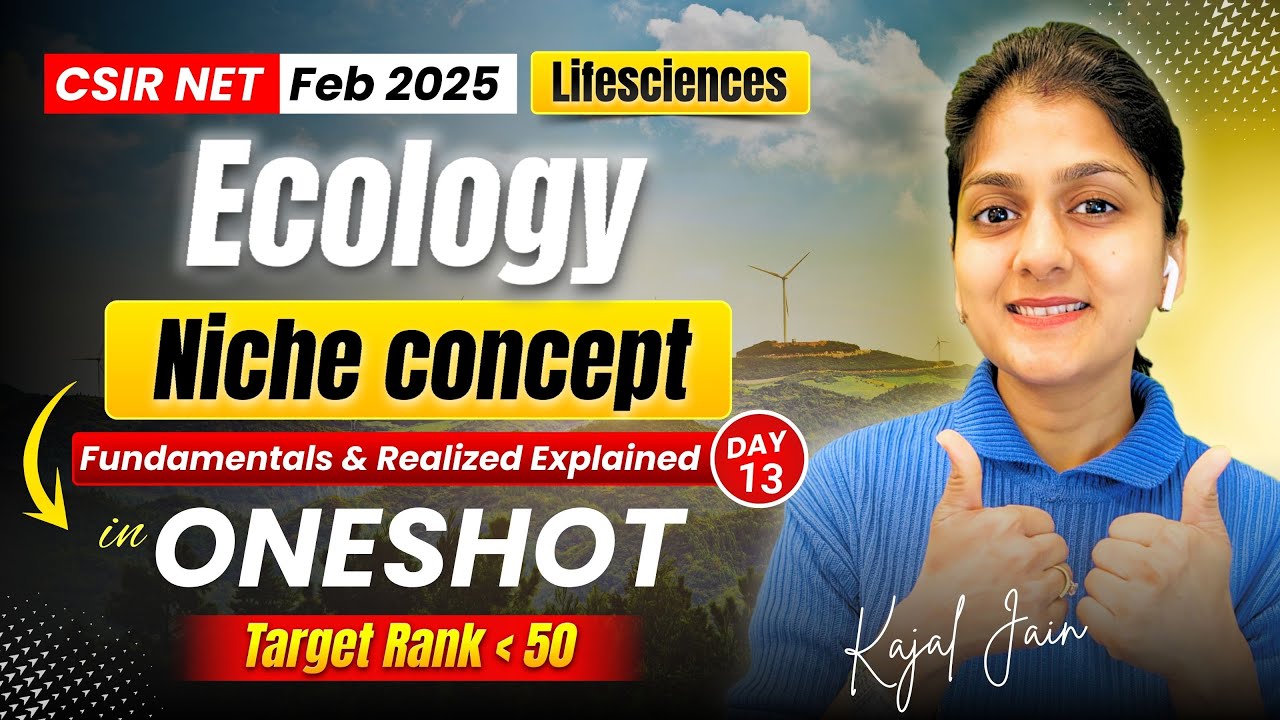 Ecology : Niche Concept I Types I Habitat I CSIR NET Lifesciences  @BotanyInsider