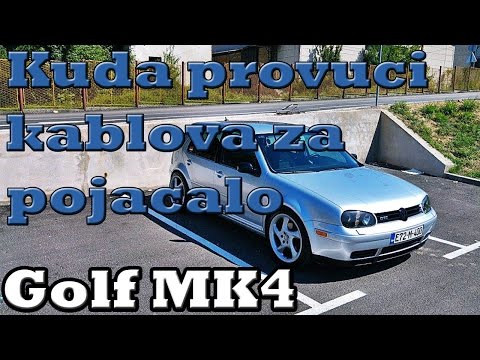 VW GOLF MK4 - "PROVLACENJE" KABLOVA ZA POJACALO