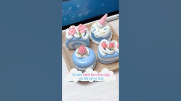 Nhăm nhăm bánh kem béo ngọt từ đất sét tự khô #clay #viralvideo #diy #tinyclay #cute #kids