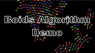 Boids Algorithm Demo in Processing (School of Fish)
