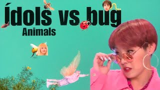 IDOLS vs BUGS 🐞 (animals) 🦙 funny moments