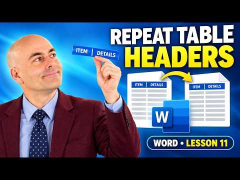 Word: Repeat Table Headers on Every Page