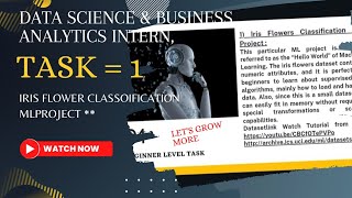 Let's Grow More Intern Task : 1 Iris Flowers Classification #datascience #letsgrowmore  #internship