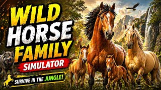 Virtual Wild Horse Family Simulator 🐎🔥 | Wild Life Adventure Game | Horse Family Survival