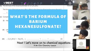 What is the formula of Barium Hexanesulfonate?