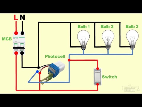 photocell sensor bypass circuit wiring diagram