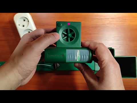 Стаціонарний відлякувач кішок собак ультразвуковий для вулиці з датчиком руху LS-987S, видео 1