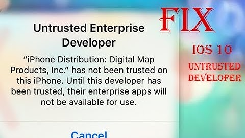 How To fix Untrusted Enterprise Developer(2017)