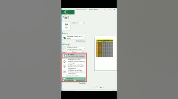 Excel Trick:Print excel sheet on one page.