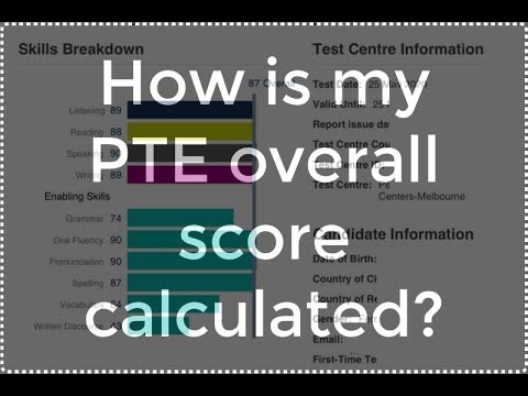 How PTE overall score is calculated?