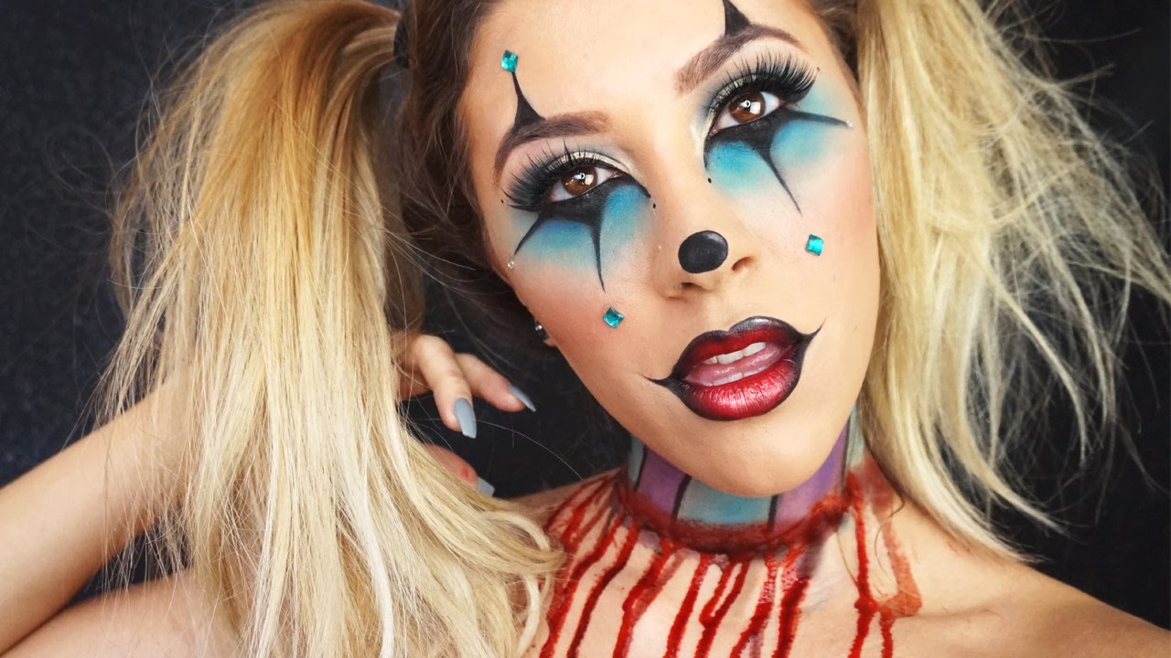 CREEPY CLOWN MAKEUP TUTORIAL! | Vicky Alvarez - YouTube