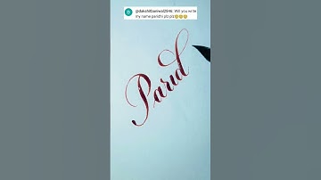 #Paridhi #copperplate calligraphy #writing names #beautiful cursive writing #Sreekanth art.