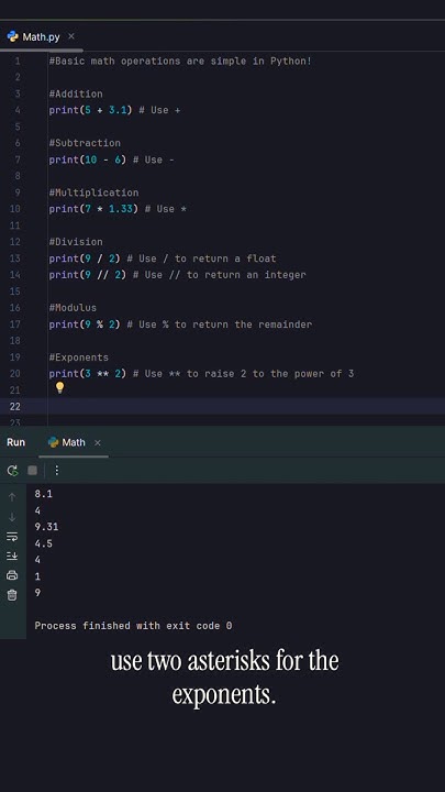 How to do Math in Python (Basic Operations) | 30 seconds - YouTube