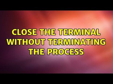 Ubuntu: close the terminal without terminating the process